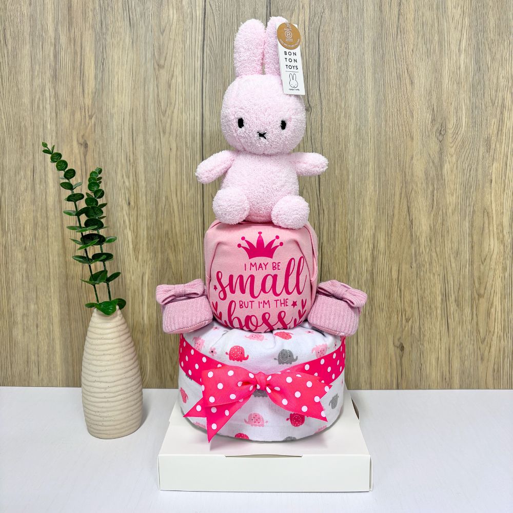 2 Tier I'm The Boss Miffy Diaper Cake Baby Gift