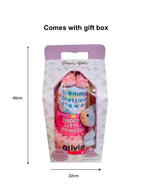 3 Tier Girl Diaper Cake box