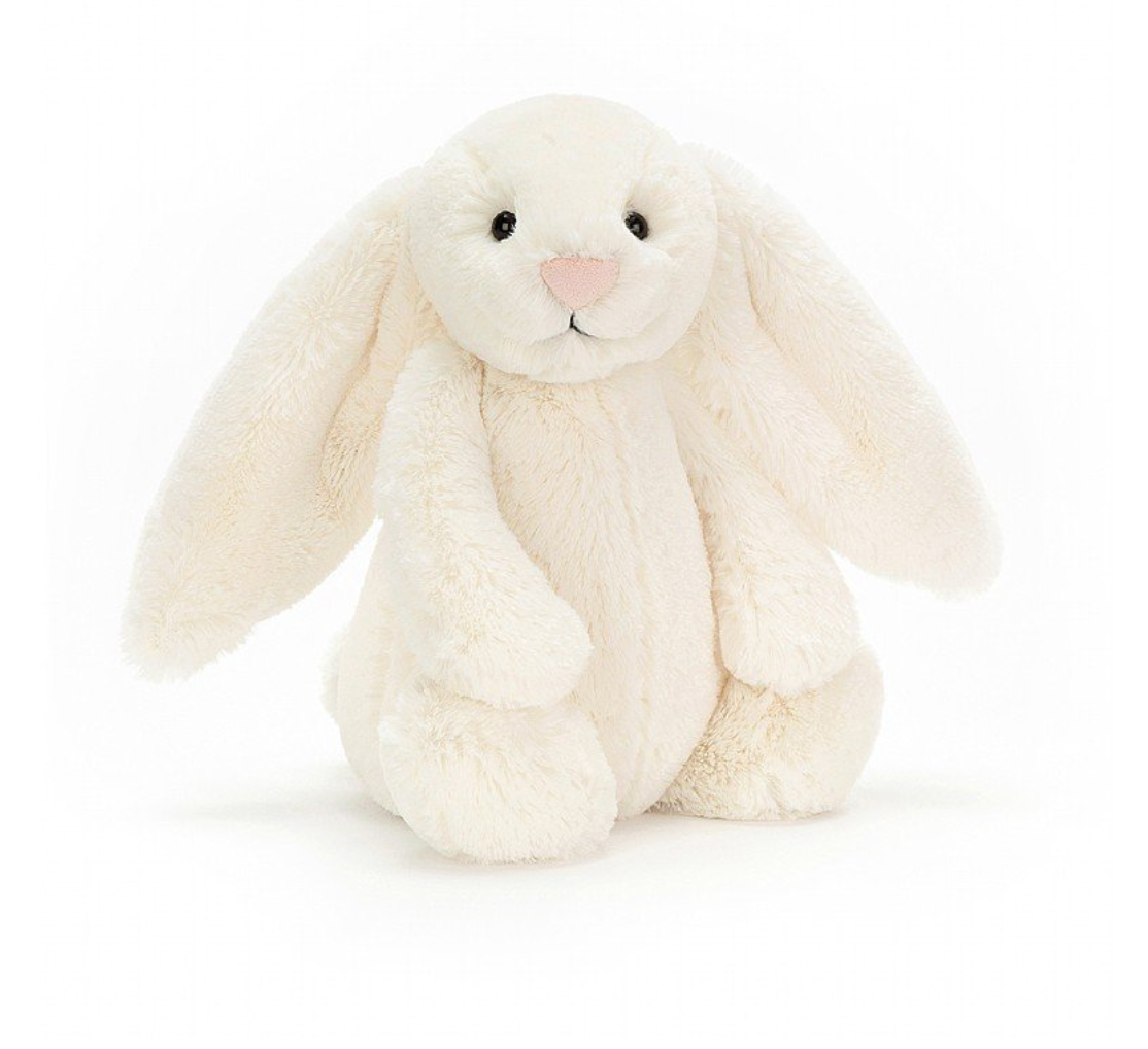 1 Tier Cream Jellycat Bunny Baby Gift Hamper Diaper Cake