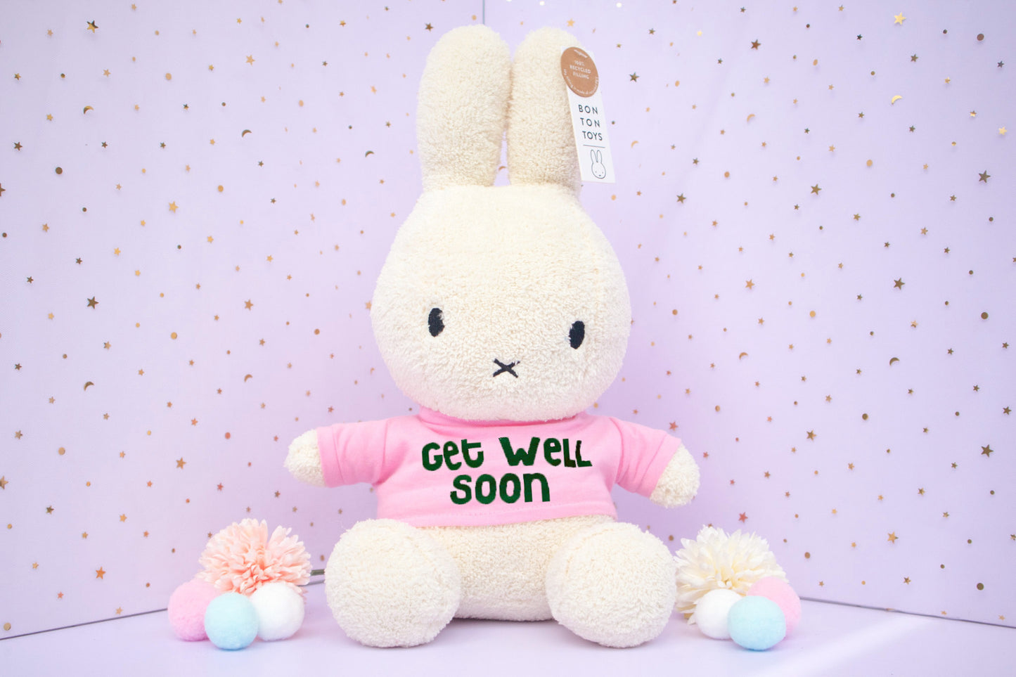 Get Well Soon Gift Cream Miffy Rabbit Plush Toy - 33 cm
