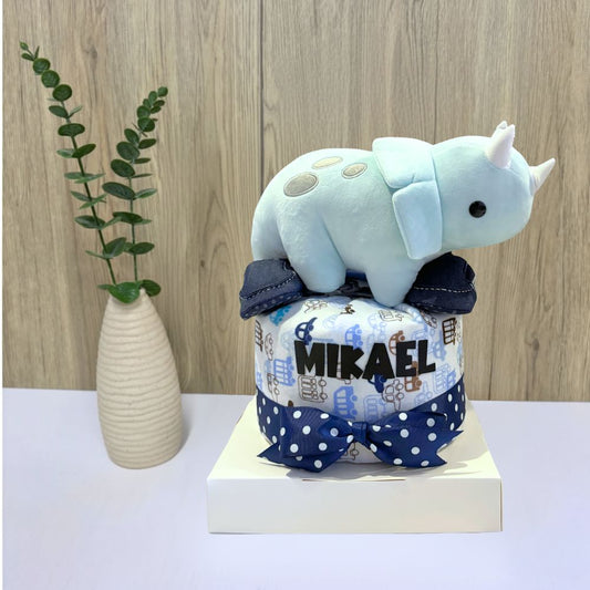 1 Tier Roaring Dinosaur Diaper Cake Boy - Best Baby Hamper Singapore
