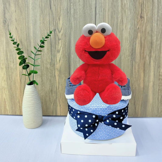 1 Tier Sesame Street Elmo Diaper Cake Baby Gift