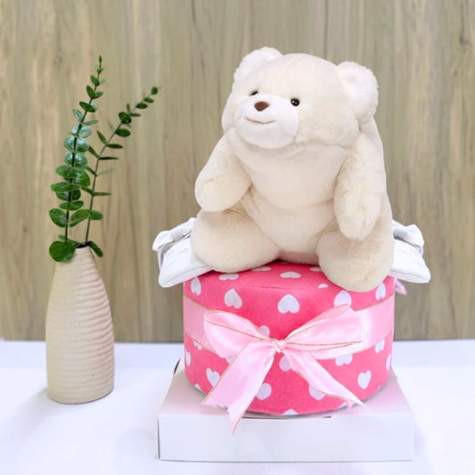 1 Tier Snuffles Bear Diaper Cake Baby Hamper Singapore