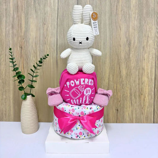 2 Tier Powered By Milk Miffy Diaper Cake Baby Gift