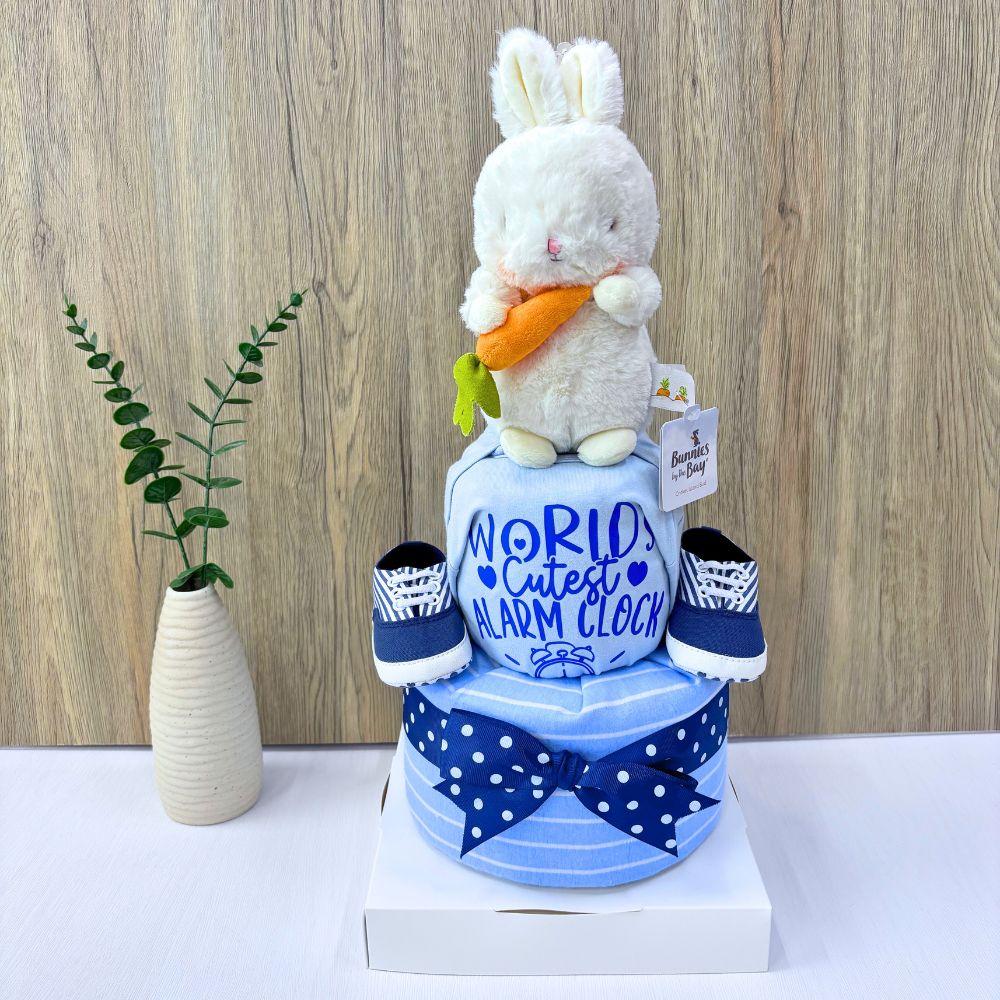 2 Tier Cutest Bunny Diaper Cake Baby Hamper