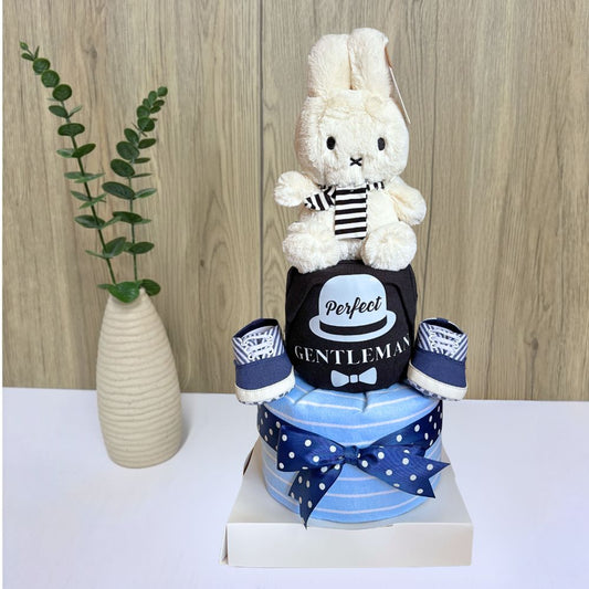 2-Tier Miffy Baby Boy Diaper Cake – Cute Baby Gift Hamper Singapore