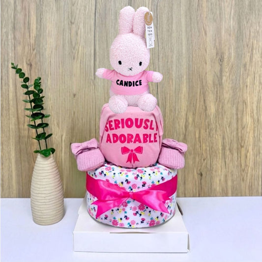 2 Tier Adorable Miffy Diaper Cake - Best Baby Hamper Singapore