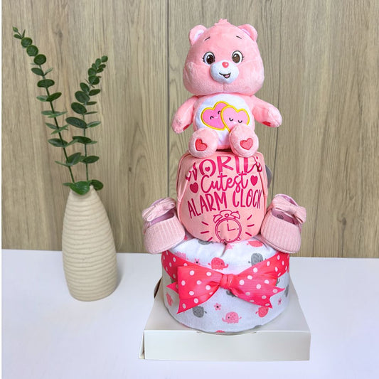 2 Tier Lovely Care Bear Diaper Cake Baby Hamper Singapore
