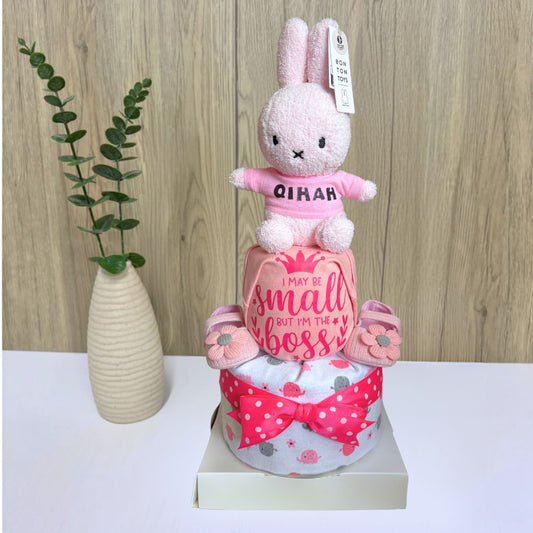 2 Tier Boss Miffy Diaper Cake - Baby Hamper Singapore