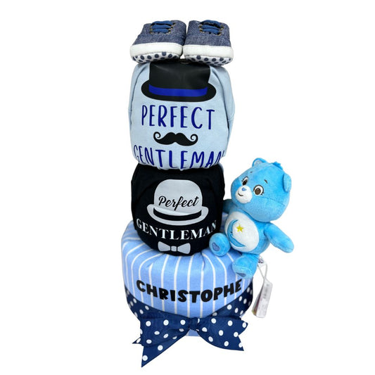 3 Tier Bedtime Care Bear Diaper Cake Baby Gift