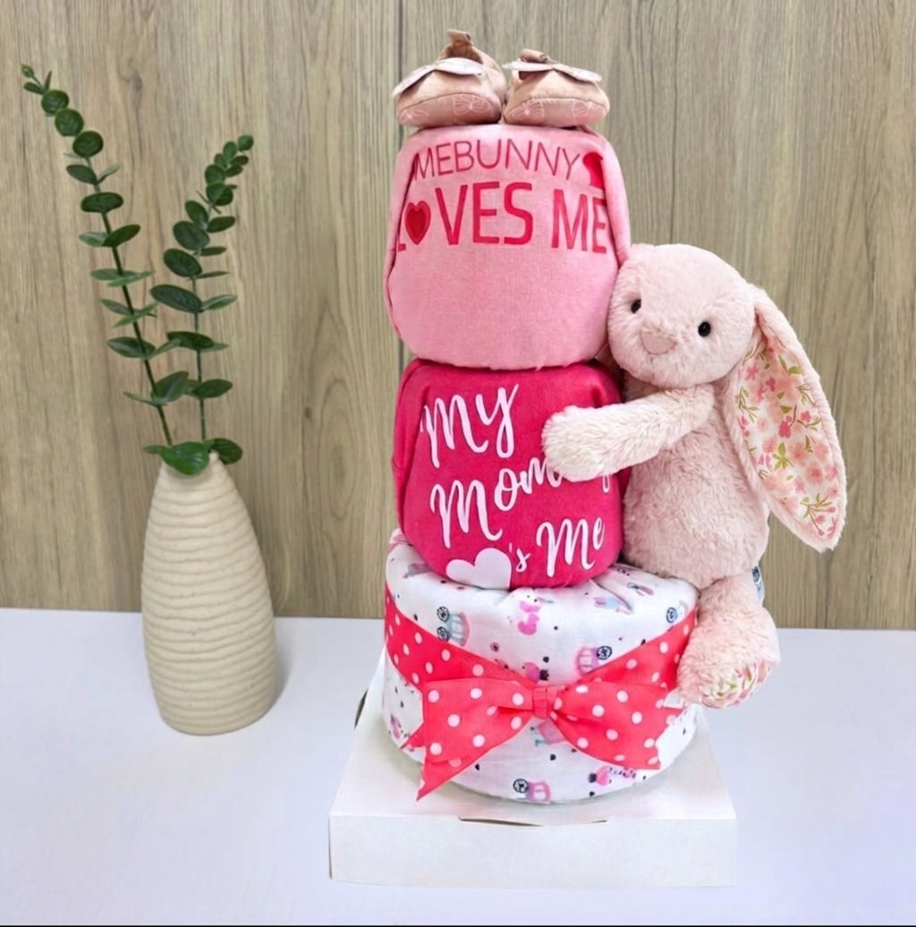 3 Tier Jellycat Diaper Cake - Baby Hamper Singapore