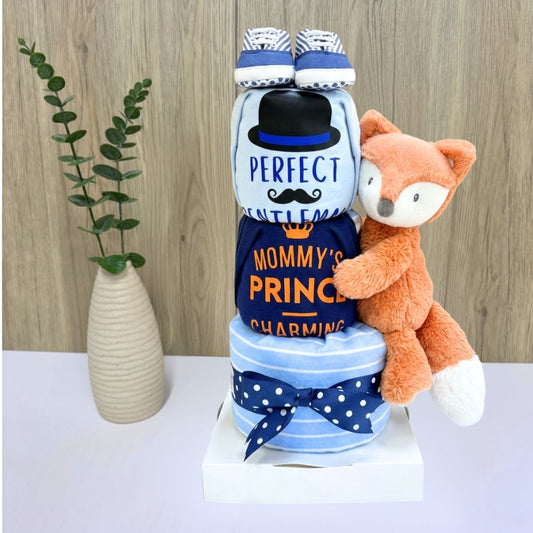 3 Tier Cuddly Fox Diaper Cake - Best Baby Hamper Singapore 🦊🌿