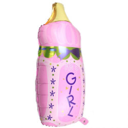 Pink Girl Bottle Helium Balloon