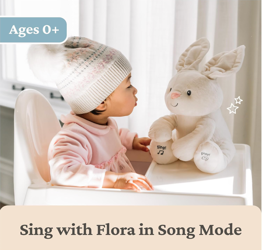 1 Tier Flora Bunny Diaper Cake for Baby Girl - Baby Hamper Singapore 🐰