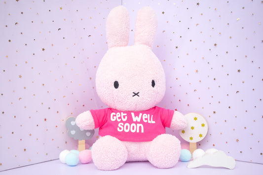 Get Well Soon Gift Pink Miffy Rabbit Plush Toy - 33 cm