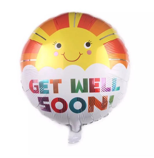 18 inch Get Well Soon Sunshine Helium Foil Balloon