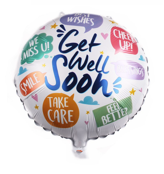 18 inch Get Well Soon Wishes Helium Foil Balloon