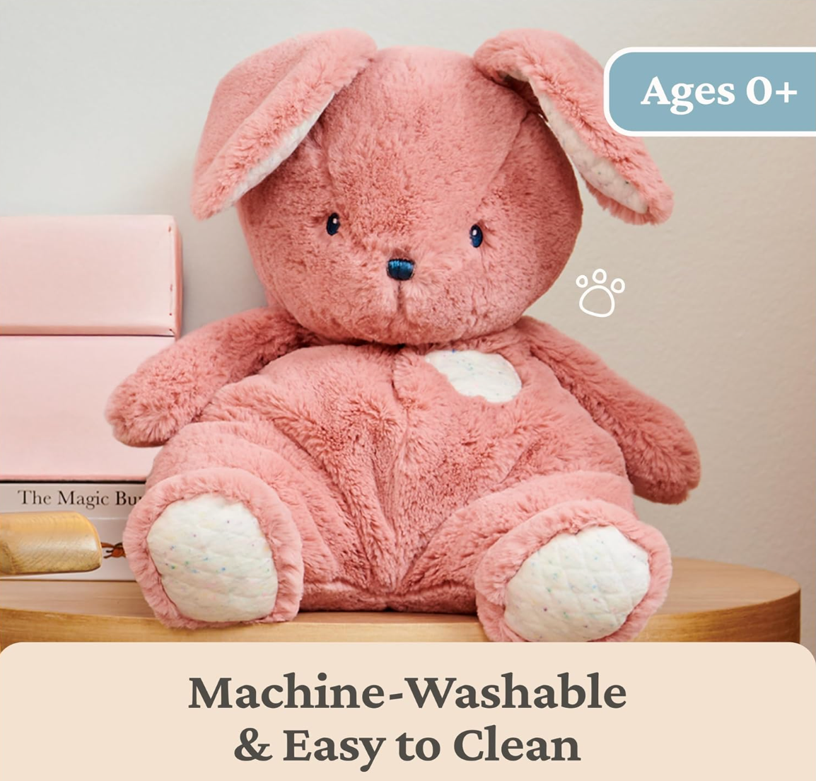 1 Tier Snuggly Bunny Diaper Cake for Baby Girl - Baby Hamper Singapore 🐰