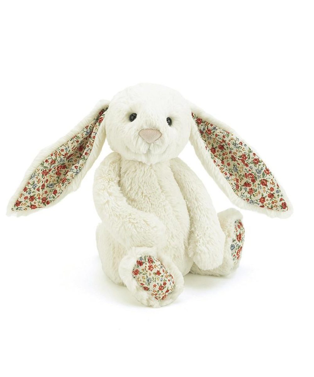 1 Tier Personalized Blossom Cream Jellycat Bunny Diaper Cake