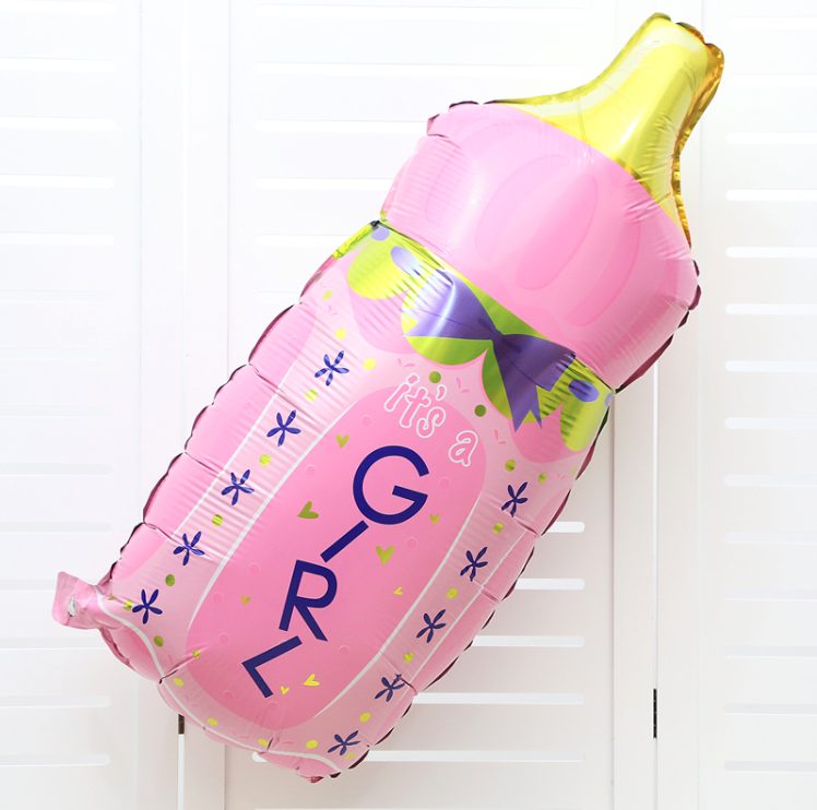 Pink Girl Bottle Helium Balloon
