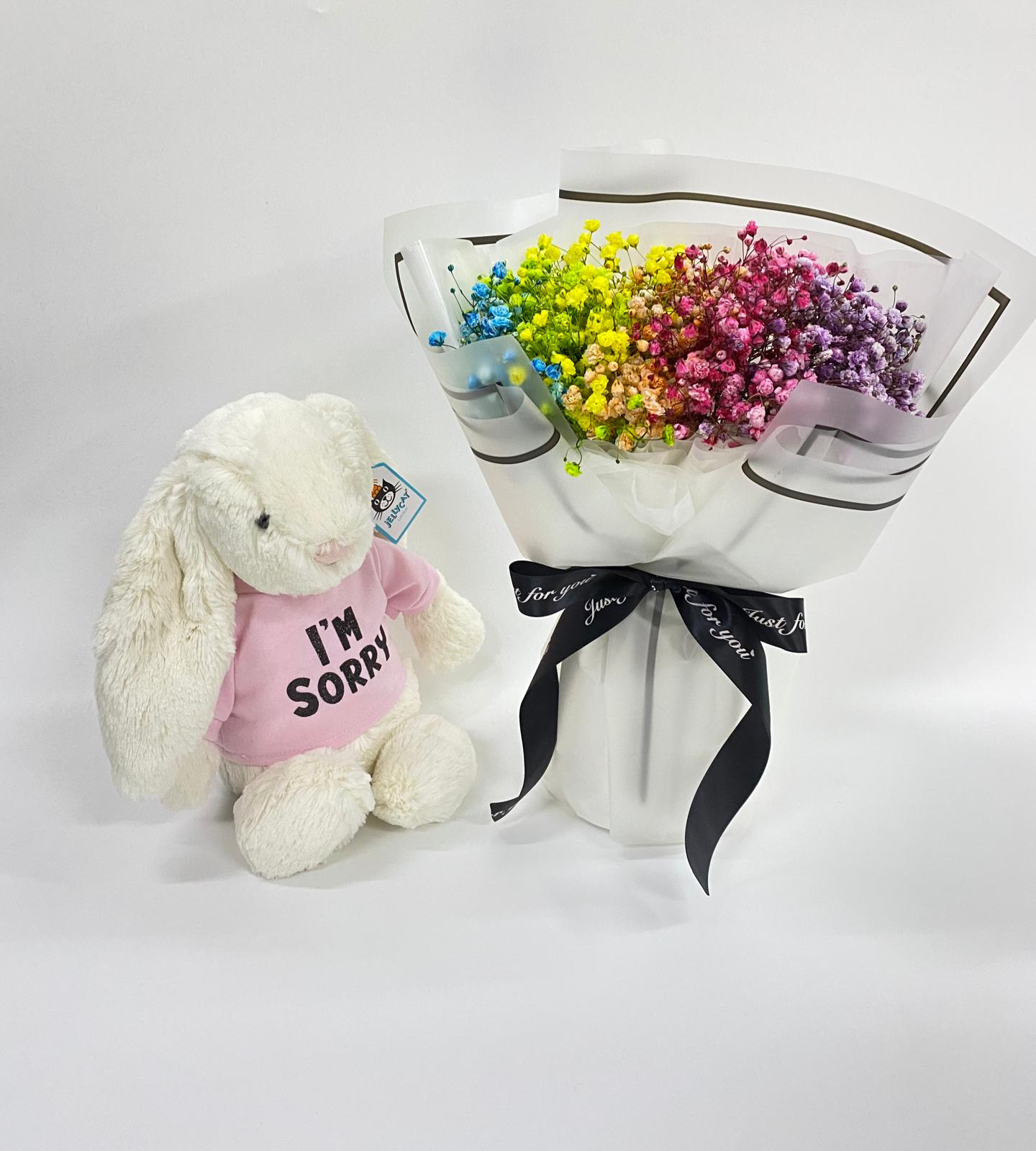 100% Authentic Personalized Jellycat Bunny Soft Toy - 31cm