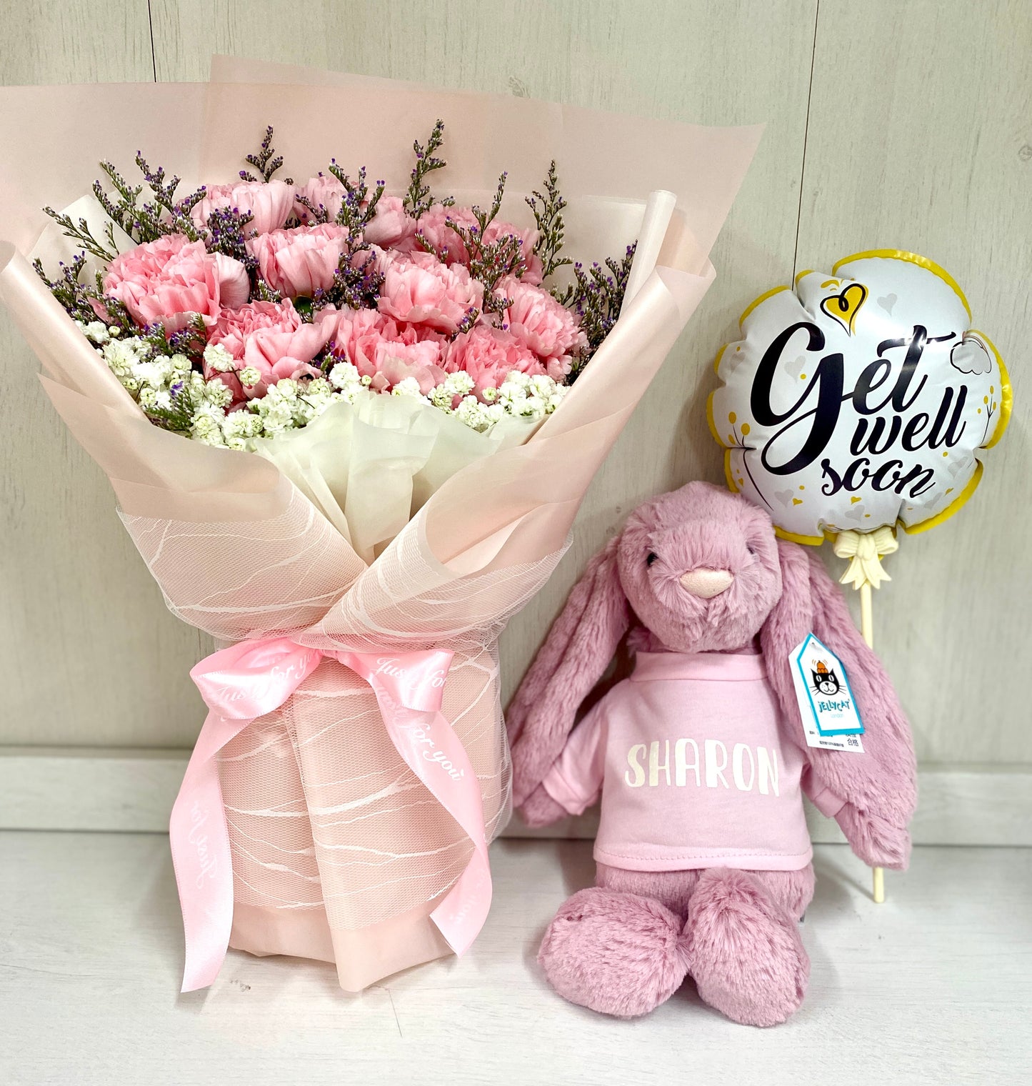 100% Authentic Personalized Jellycat Bunny Soft Toy - 31cm