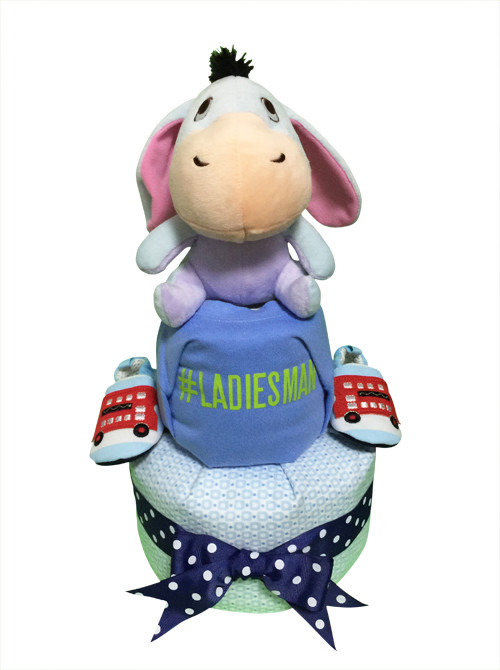 Eeyore Ladies Man Baby Gift Diaper cake / HelpLing X Diaper Cake 