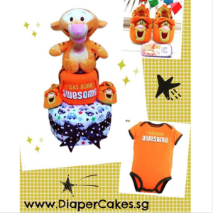 Tigger 2 Tier Diaper Cake