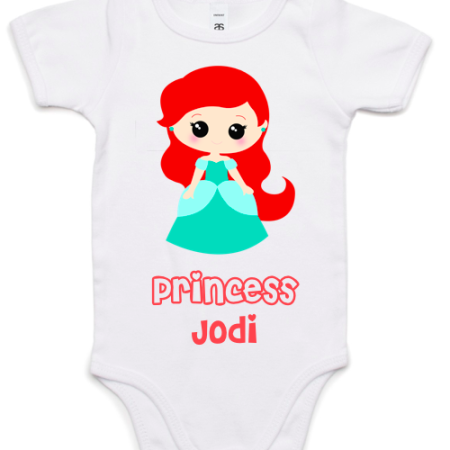 Customized Princess Ariel Baby Onesie