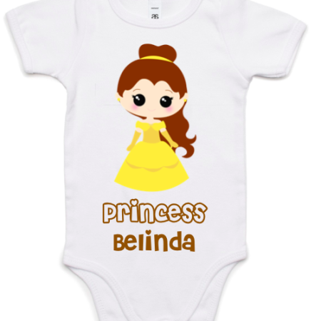 personalized-princess-belle-baby-onesie