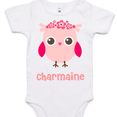 Pink Baby Owl Onesie