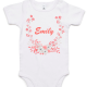 Floral Wreath Personalized Baby Onesie