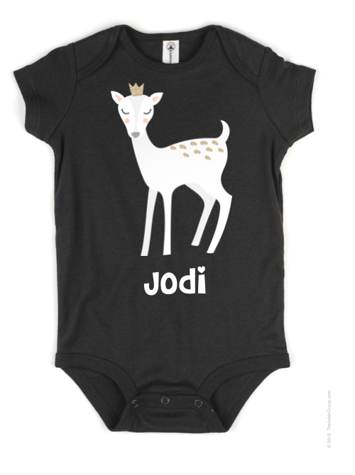 Princess Deer Personalized Baby Onesie