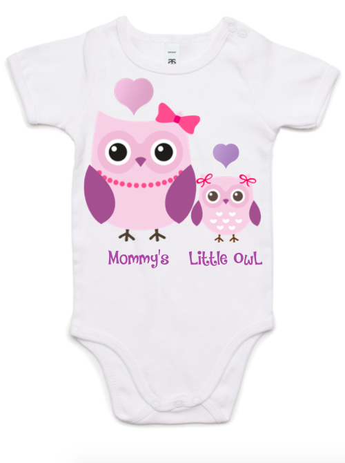 Mommy and Baby Owl Baby Onesie