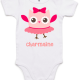 Baby girl owl personalized romper