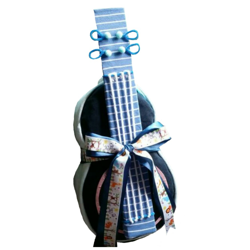 Blue Boy Guitar Diaper Cake