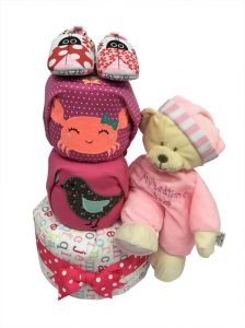 3 Tier Diaper Cake – Crabby Bedtime Bear Baby Gift Hamper