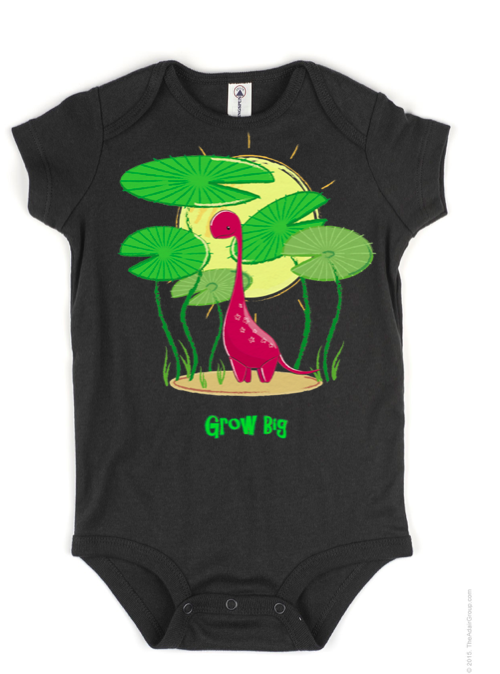 Grow Big Dinosaur Baby Onesie