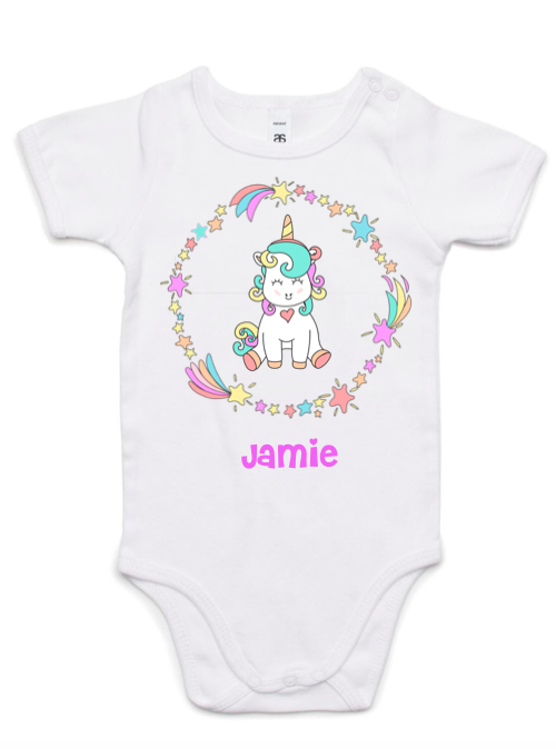 Happy Unicorn Baby Onesie
