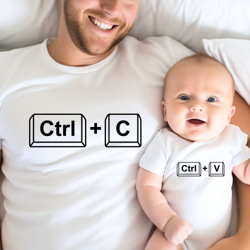 Dad and baby matching outfit