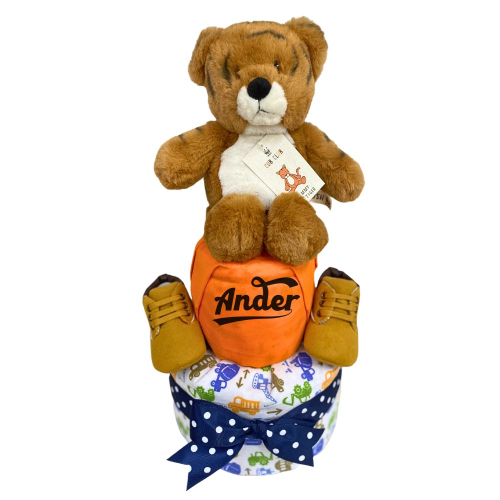 Tiger baby gift, tiger baby gift hamper, tiger baby hamper, tiger diaper cake