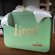 Gorgeous green baby girl gift luggage set