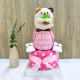 2 Tier Neko Cat Diaper Cake Baby Hamper with premium diapers, ribbons, and plush toy – perfect newborn baby gift in Singapore.